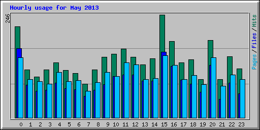 Hourly usage for May 2013