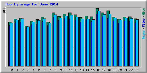 Hourly usage for June 2014