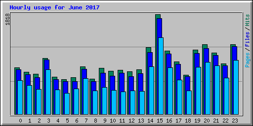 Hourly usage for June 2017