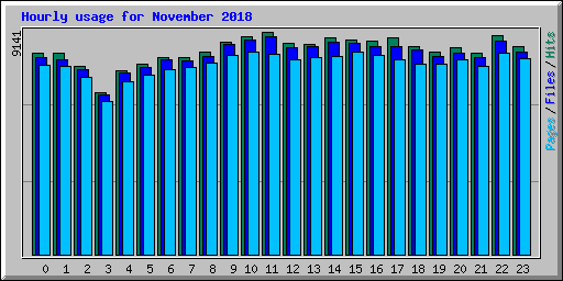 Hourly usage for November 2018