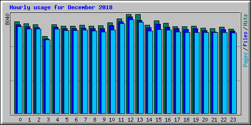 Hourly usage for December 2018