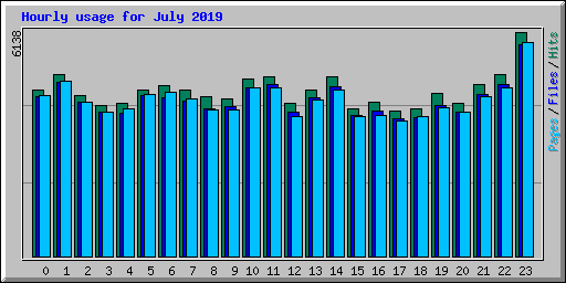 Hourly usage for July 2019