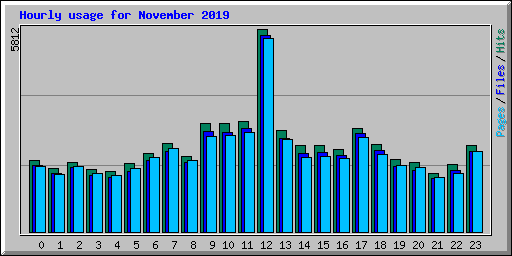 Hourly usage for November 2019