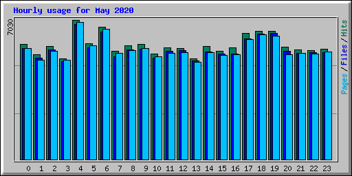 Hourly usage for May 2020