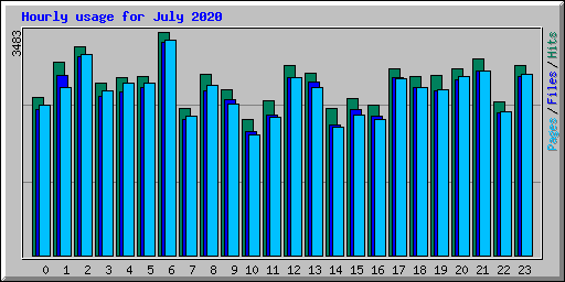 Hourly usage for July 2020