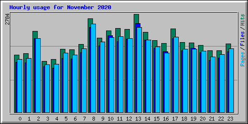Hourly usage for November 2020