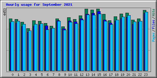 Hourly usage for September 2021