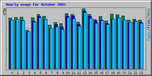 Hourly usage for October 2021