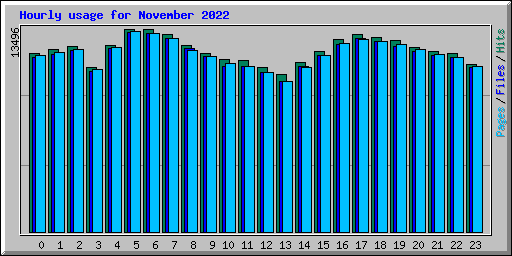 Hourly usage for November 2022