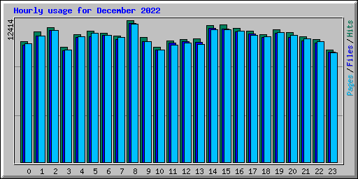 Hourly usage for December 2022